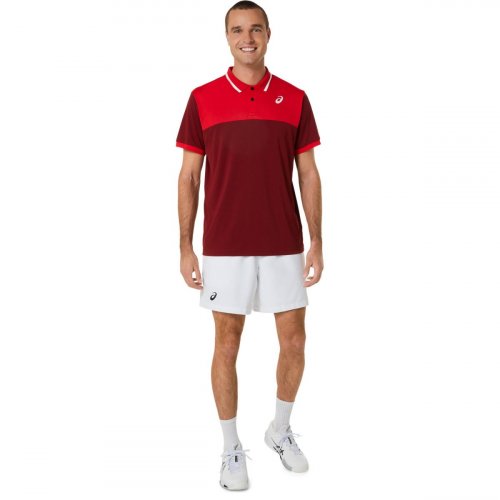 Поло ASICS MEN COURT POLO SHIRT муж. бордовый S