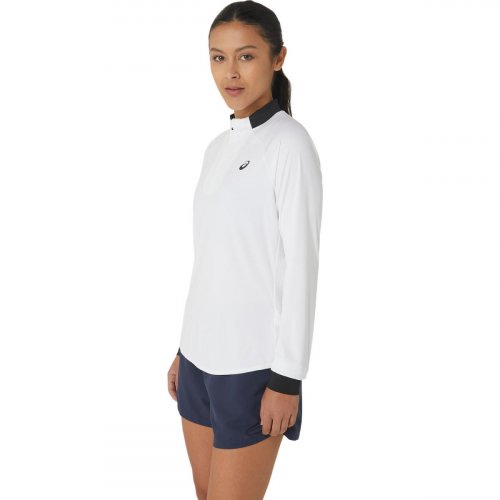 Лонгслив ASICS WOMEN COURT LS 1/2 ZIP TOP жен. белый M