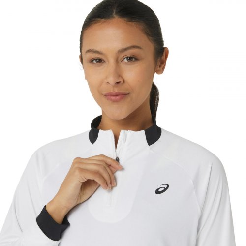 Лонгслив ASICS WOMEN COURT LS 1/2 ZIP TOP жен. белый M