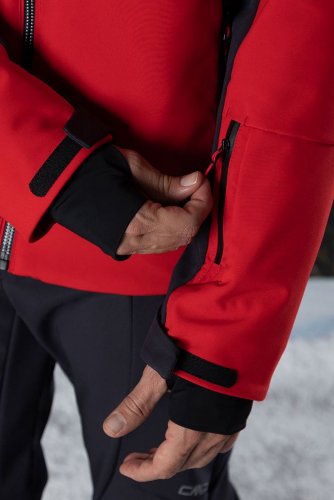 Куртка лыжная CMP мужская JACKET ZIP HOOD красный 50