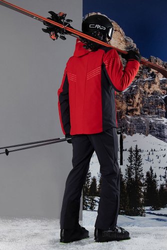 Куртка лижна CMP чоловіча JACKET ZIP HOOD червоний 56
