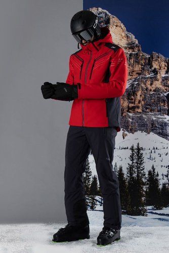 Куртка лижна CMP чоловіча JACKET ZIP HOOD червоний 56