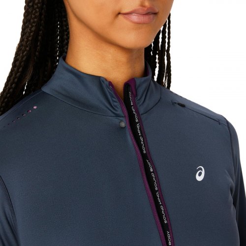 Лонгслив ASICS WINTER RUN 1/2 ZIP MID LAYER жен. синий M