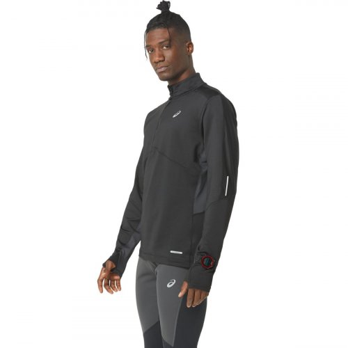 Лонгслив ASICS WINTER RUN 1/2 ZIP MID LAYER муж. черный S
