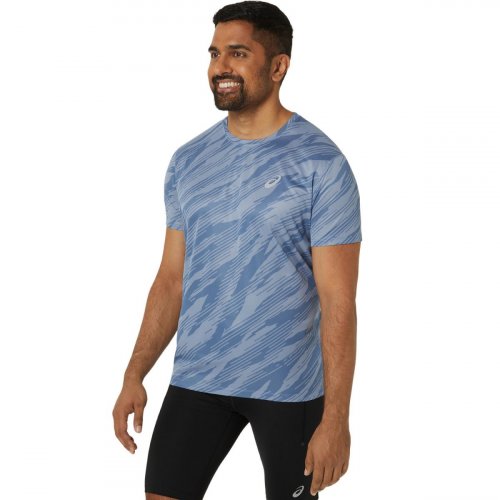 Футболка ASICS CORE ALL OVER PRINT SS TOP муж. синий M