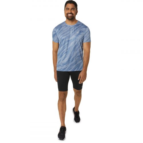 Футболка ASICS CORE ALL OVER PRINT SS TOP муж. синий M