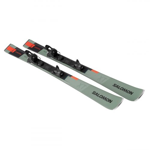 Горные лыжи Salomon S/MAX 8 XT с креплениями M10 GW 25-26 оливковый/черный/оранжевый 163