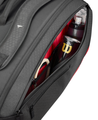 Чехол Wilson CLASH V3 15PK RACQUET BAG BLACK/INFRARED Черный