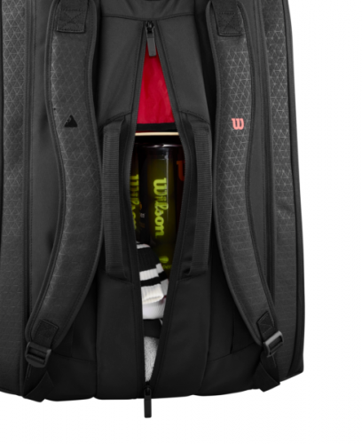 Чехол Wilson CLASH V3 15PK RACQUET BAG BLACK/INFRARED Черный