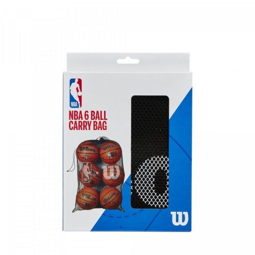 Сетка для мячей Wilson NBA 6 BALL MESH CARRY BAG BK чёрный OSFA