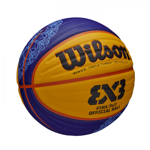 Мяч баскетбольный Мини Wilson FIBA 3X3 MINI BSKT PARIS 2024 SZ3 синийжёлтый 3