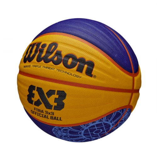 Мяч баскетбольный Мини Wilson FIBA 3X3 MINI BSKT PARIS 2024 SZ3 синийжёлтый 3
