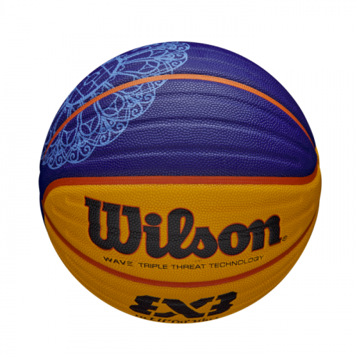 Мяч баскетбольный Мини Wilson FIBA 3X3 MINI BSKT PARIS 2024 SZ3 синийжёлтый 3
