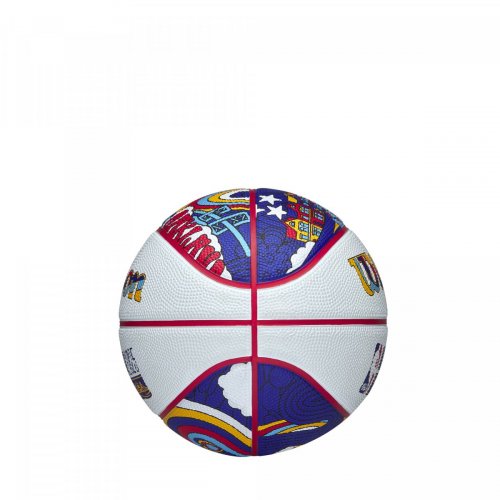 Мяч баскетбольный Мини Wilson 2025 NBA ALL STAR MINI BSKT SZ3 белый/красный/жёлтый/синий 3