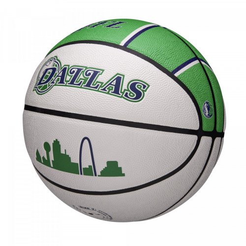 Мяч баскетбольный Wilson NBA TEAM CITY COLLECTOR BSKT DAL MAV SZ7 белый/зелёный 7