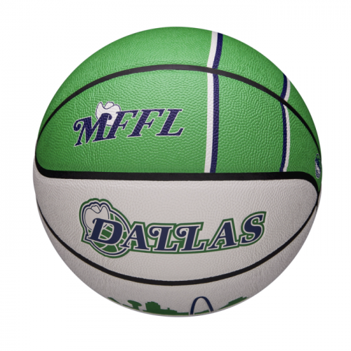 Мяч баскетбольный Wilson NBA TEAM CITY COLLECTOR BSKT DAL MAV SZ7 белый/зелёный 7