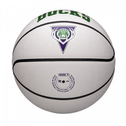 Мяч баскетбольный Wilson NBA TEAM CITY COLLECTOR BSKT MIL BUCKS SZ7 белый/зелёный/синий 7
