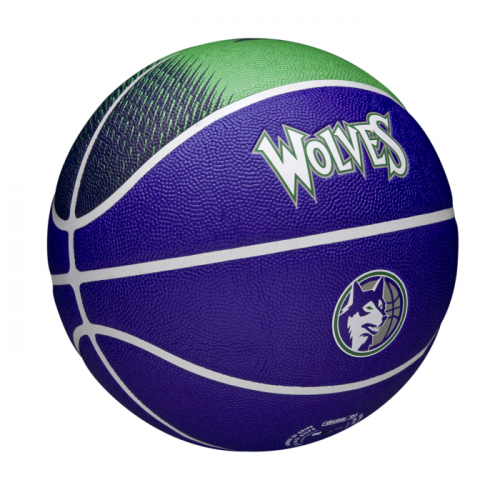 Мяч баскетбольный Wilson NBA TEAM CITY COLLECTOR BSKT MIN TIMBE SZ7 синий/зелёный 7