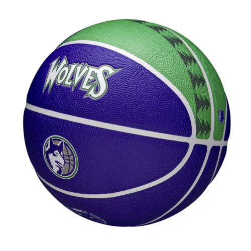 Мяч баскетбольный Wilson NBA TEAM CITY COLLECTOR BSKT MIN TIMBE SZ7 синий/зелёный 7