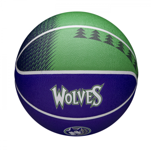 Мяч баскетбольный Wilson NBA TEAM CITY COLLECTOR BSKT MIN TIMBE SZ7 синий/зелёный 7