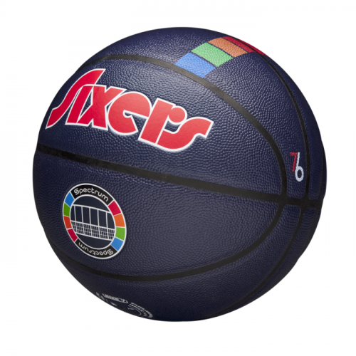 Мяч баскетбольный Wilson NBA TEAM CITY COLLECTOR BSKT PHI 76ERS SZ7 синий/красный 7