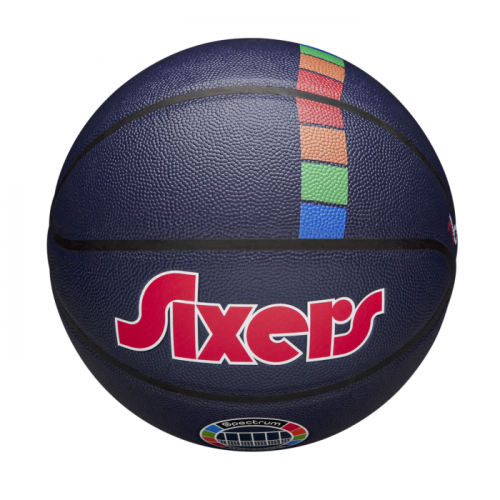 Мяч баскетбольный Wilson NBA TEAM CITY COLLECTOR BSKT PHI 76ERS SZ7 синий/красный 7