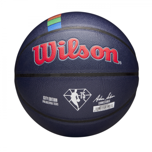Мяч баскетбольный Wilson NBA TEAM CITY COLLECTOR BSKT PHI 76ERS SZ7 синий/красный 7