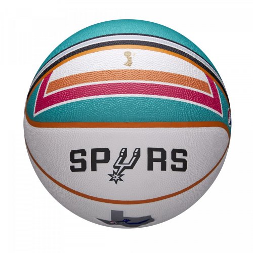 Мяч баскетбольный Wilson NBA TEAM CITY COLLECTOR BSKT SAN SPURS SZ7 белый/голубой 7
