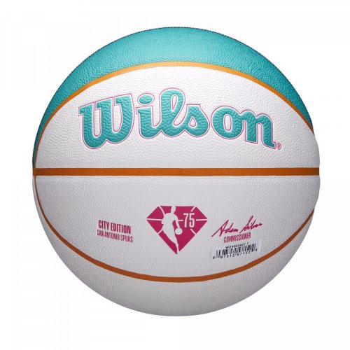 Мяч баскетбольный Wilson NBA TEAM CITY COLLECTOR BSKT SAN SPURS SZ7 белый/голубой 7