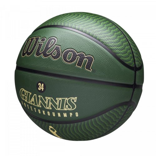 Мяч баскетбольный Wilson NBA PLAYER ICON OUTDOOR BSKT GIANNIS SZ7 зелёный 7