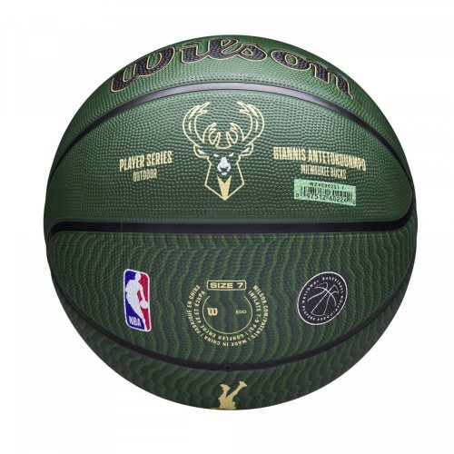 Мяч баскетбольный Wilson NBA PLAYER ICON OUTDOOR BSKT GIANNIS SZ7 зелёный 7