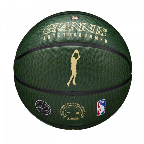 Мяч баскетбольный Wilson NBA PLAYER ICON OUTDOOR BSKT GIANNIS SZ7 зелёный 7