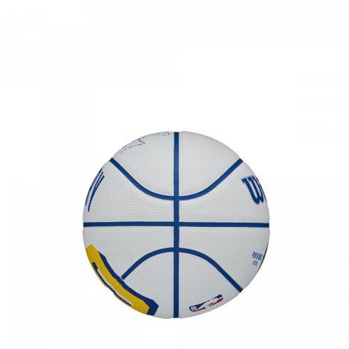 Мяч баскетбольный Мини Wilson NBA PLAYER ICON MINI BSKT CURRY BL/YEL SZ3 белый/синий/жёлтый 3