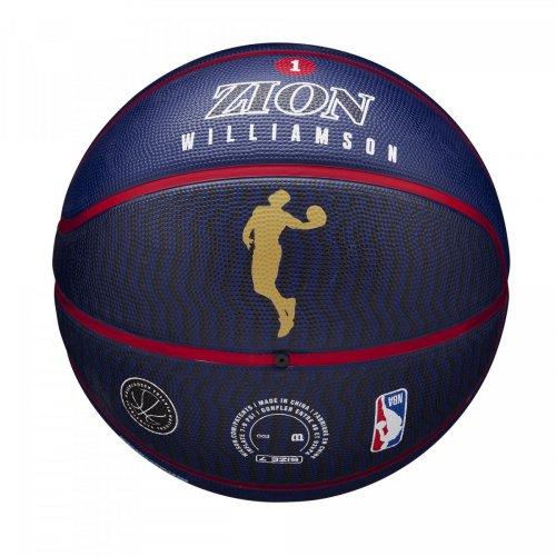 Мяч баскетбольный Wilson NBA PLAYER ICON OUTDOOR BSKT ZION SZ7 синий 7