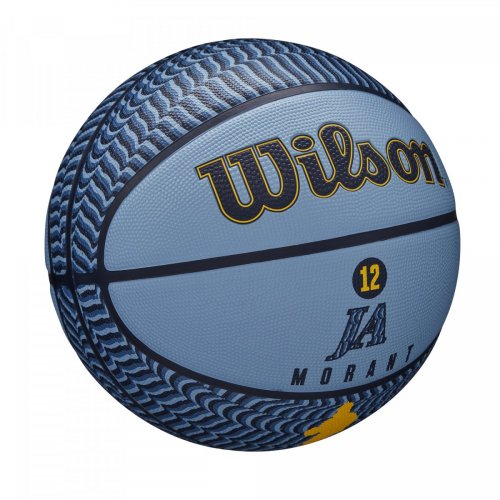 Мяч баскетбольный Wilson NBA PLAYER ICON OUTDOOR BSKT MORANT SZ7 синий/голубой 7