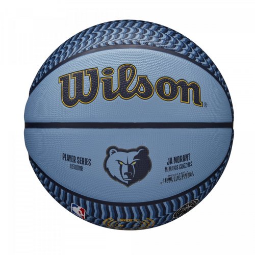 Мяч баскетбольный Wilson NBA PLAYER ICON OUTDOOR BSKT MORANT SZ7 синий/голубой 7