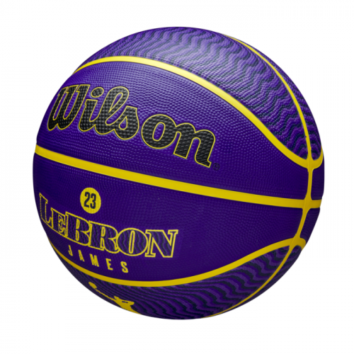 Мяч баскетбольный Wilson NBA PLAYER ICON OUTDOOR BSKT LEBRON NE SZ7 фиолетовый/жёлтый 7
