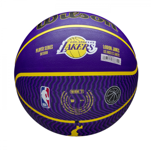 Мяч баскетбольный Wilson NBA PLAYER ICON OUTDOOR BSKT LEBRON NE SZ7 фиолетовый/жёлтый 7