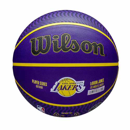Мяч баскетбольный Wilson NBA PLAYER ICON OUTDOOR BSKT LEBRON NE SZ7 фиолетовый/жёлтый 7