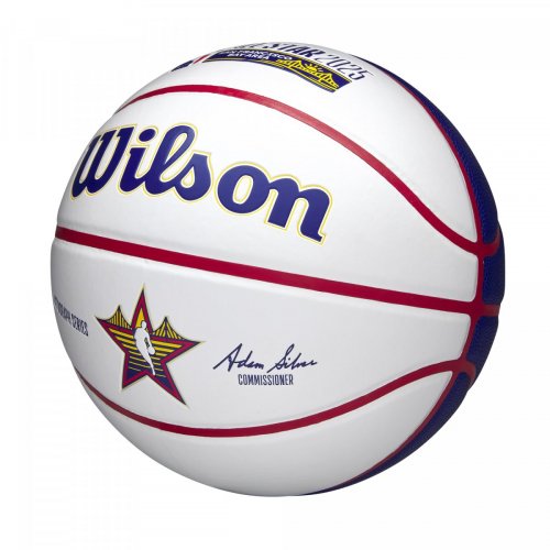 Мяч баскетбольный Wilson 2025 NBA ALL STAR AUTO BSKT SZ7 белый/синий/жёлтый 7