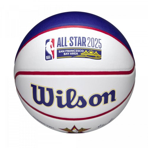 Мяч баскетбольный Wilson 2025 NBA ALL STAR AUTO BSKT SZ7 белый/синий/жёлтый 7