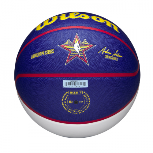 Мяч баскетбольный Wilson 2025 NBA ALL STAR AUTO BSKT SZ7 белый/синий/жёлтый 7