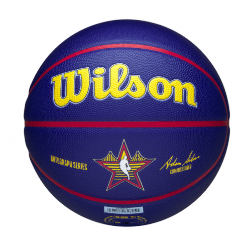 Мяч баскетбольный Wilson 2025 NBA ALL STAR AUTO BSKT SZ7 белый/синий/жёлтый 7