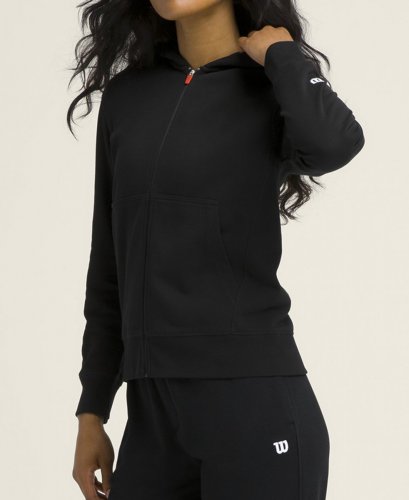 Худи Wilson жен. TEAM ZIP HOODIE BLACK чёрный SM
