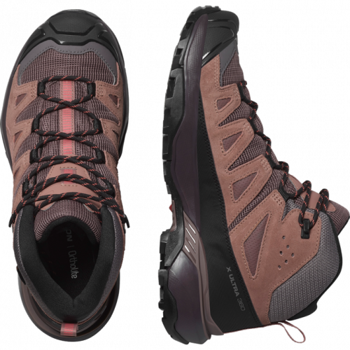 Ботинки Salomon X ULTRA 360 LTR MID GTX жен. бордовый 4,5