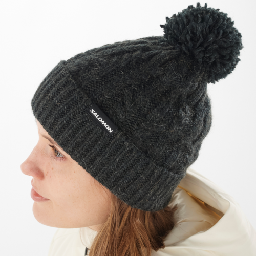 Шапка Salomon IVY BEANIE жен. черный OSFW