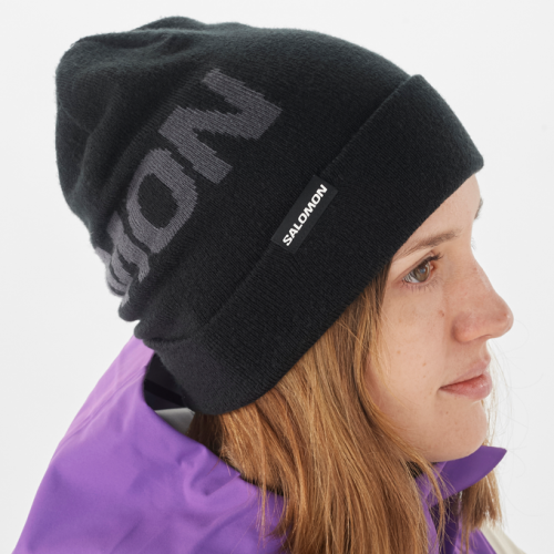 Шапка Salomon HERMITAGE BEANIE уні. чорний OSFA