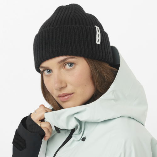 Шапка Salomon SNOWBIRD BEANIE уни. черный OSFA