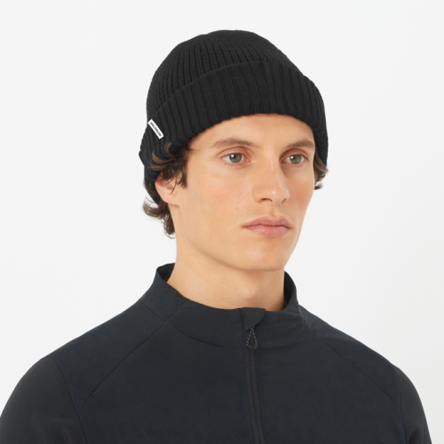 Шапка Salomon DOCKER BEANIE уни. черный OSFA