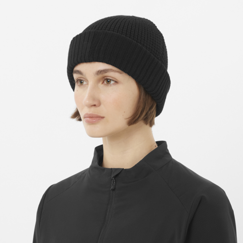 Шапка Salomon DOCKER BEANIE уни. черный OSFA